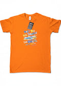 Men's orange faith t-shirt with Breaking The Chains branded tag