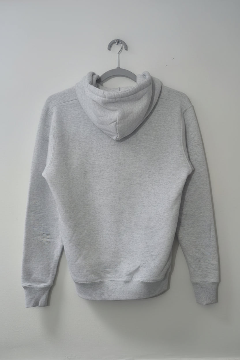 I Can Do All Things Through Christ Hoodie Grey – Back view showing Created With A Purpose print
