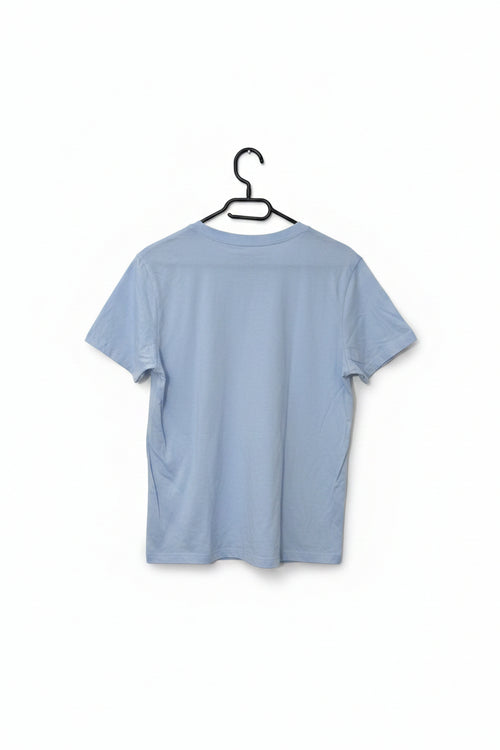 Back view - Light blue faith-inspired T-shirt