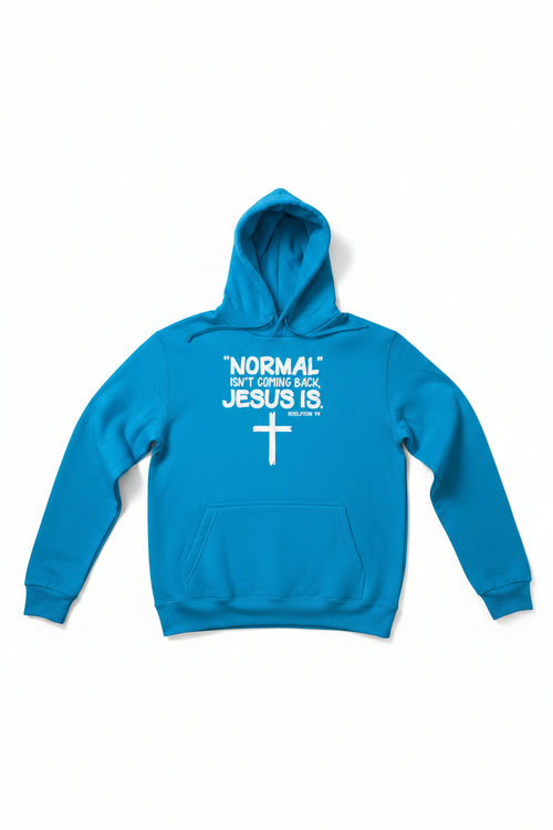 Normal Isn't Coming Back Jesus Is Hoodie - Front