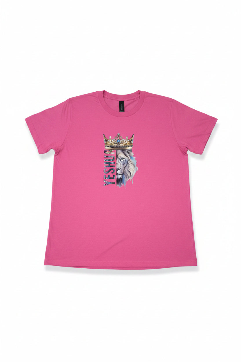 Jesus First pink women's t-shirt – front view