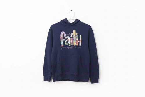 A Seed of Faith Grows a Garden of Hope Women's Hoodie – Navy front view