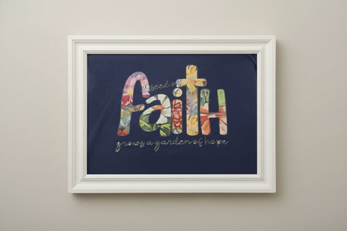 A Seed of Faith floral graphic close-up