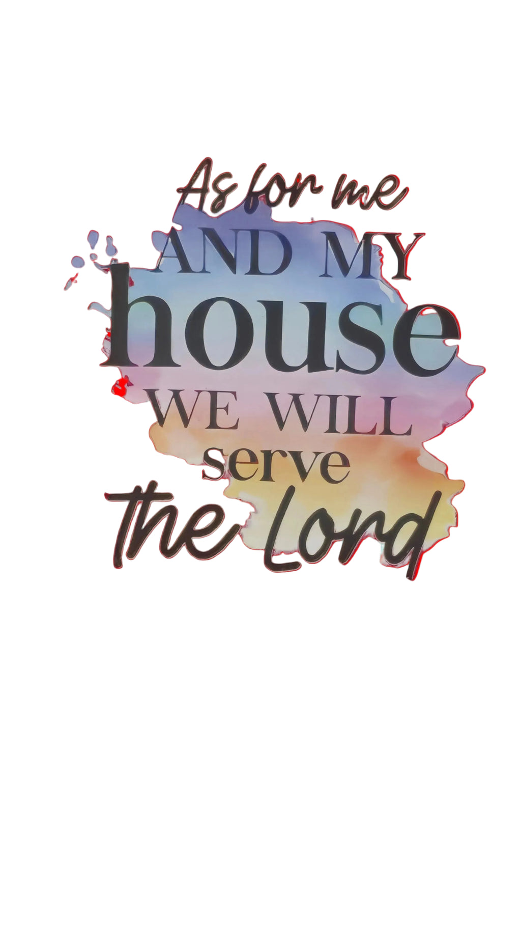 As For Me And My House – Premium Graphic Hoodie in Red (Size L) (Copy)